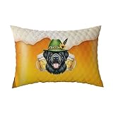 Best Newfoundland Dad Proud Beer Lover Happy Oktoberfest Quilt Pillowcase Newfie Dog Lover Gifts Throw Pillow Cover Bed Home Decor - 02016