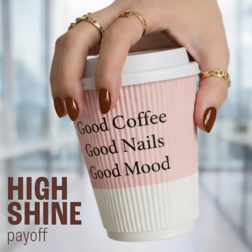 Image of Lakme 9 to 5 Overtime Shine Nail Polish - Coffee Edit-10 Espresso Shot 6ml