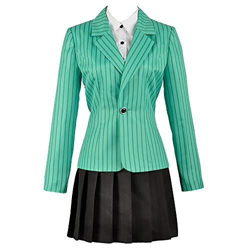 Cos-Love Heathers The Musical Rock Cosplay Chandle Stage School Uniform Dress Women Outfit Full Set, Green, Large