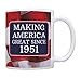 75th Birthday Gifts Making America Great Since 1944 Funny 75th Birthday Party Supplies 75th Birthday Gag Gift Coffee Mug Tea Cup USA Flag