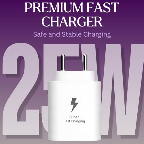 Image of Umake 25W USB-C Fast Charger Adapter, PD 3.0 Super Fast Charging Wall Charger, Smart IC Protection, Compatible with iPhone 16 /15 Series, OnePlus, Xiaomi & USB-C Devices - White