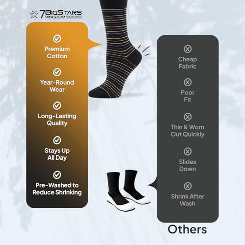 Image of Women's Cotton Crew Socks 4 Pairs Fun Gift for Her All-Day Comfort