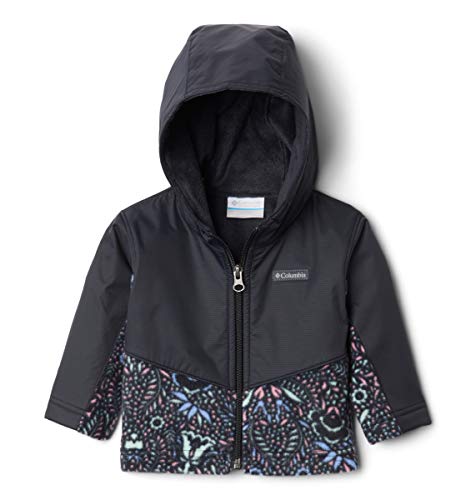Columbia Baby Steens Mt Overlay Hoodie, Black Bloom Dot Print/Black, 3/6 #TOP12