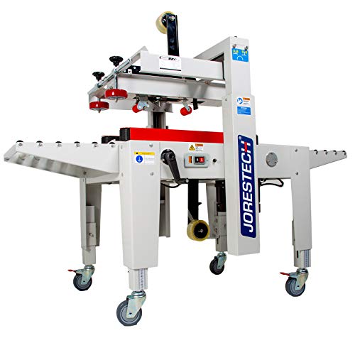 JORESTECH Semi-Automatic Top and Bottom Carton Case Taper Closer JORESTECH for Small and Medium Corrugated Cardboard Box Closing Applications