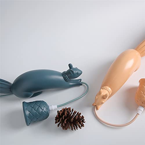 Suspension écureuil créative en résine d'art et éclairage LED chic