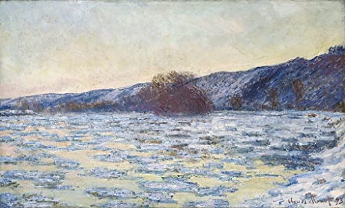 Tableau la banquise au crépuscule de Claude Monet 60x90cm