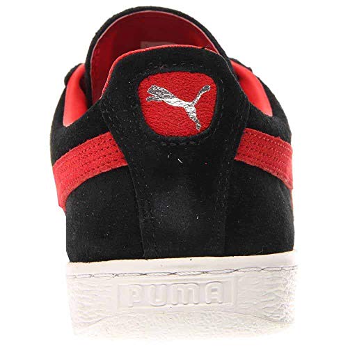 Image of PUMA Men's Suede Classic+ Black /High Risk Red /Puma Silver Athletic Shoe