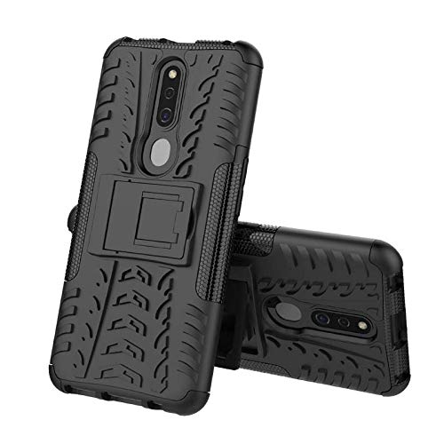ELICA Tough Rugged Solid Black Shock Proof Slim for Oppo F11 Pro - Black