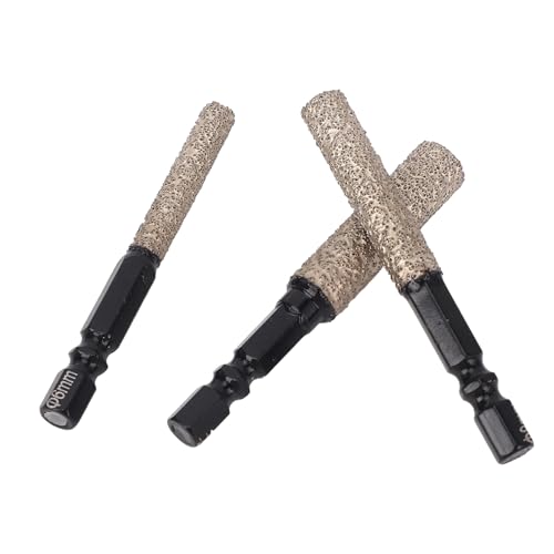 FTVOGUE Kit de Forets Diamantés Multifonctions pour Carrelage, Durable et Efficace, à Tige Hexagonale, pour Perçage et Meulage Propres sur le Marbre, la Céramique, le Verre avec Embouts de 6 Mm, 8