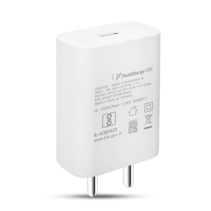 Image of Original Adapter 44w Compatible for Vivo V23 /V25 /V25E /V25 Pro /V27 Pro /V27 /V27E /Y200 /Y200E /T2X /T2 Pro /V29|Iqoo Z6 Lite /Z6 /Z7S /Z9X /Z9 5G