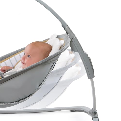 Ingenuity Boutique Collection Plush Modern Baby Rocker & Stationary Seat with Vibrations, Easy Fold, 0-30 Months Up to 40 lbs (Bella Teddy) - image 5