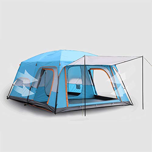 Tienda de campaña familiar para 5 a 8 personas, impermeable de 3000 mm, sala de estar y dormir separada, equipo de campamento de fácil instalación para aventuras al aire libre
