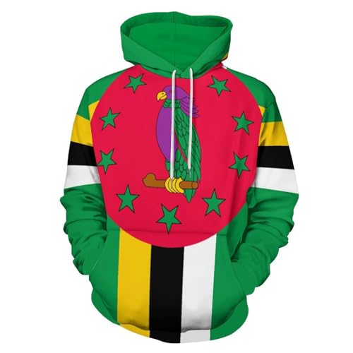 Sweat à Capuche Dominique Drapeau pour Homme et Femme avec Poche