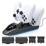Controller Charger Station for Xbox,Battery Charger with 2 Packs 3600mWh Rechargeable Battery for Xbox...