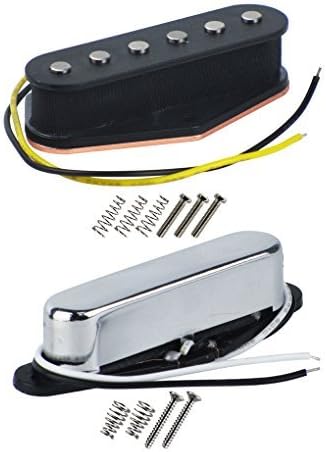 FLEOR Alnico 5 Guitar Pickups - TL Bridge & Neck Pickup (Chrome) for TL Style Guitar