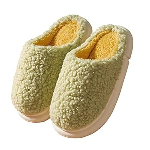 Fuzzy & Comfy Slip-On Slippers for Women size 8-9, Perfect for Teens & Adults, Easy to Wash & Dry Fuzzy Slippers Great…