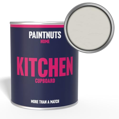 Paintnuts Kitchen Cupboard Paint - RAL-9002 - GREY WHITE Satin 1 Litre Tin