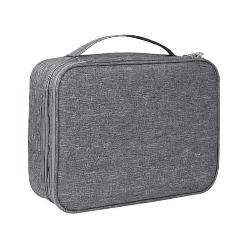 Organizador del cable Viajamiento, Organizador de electrónica,Bolsa de viaje con 3 compartimentos | Bolsa cosmética de maquillaje multifuncional multifuncional con cremallera para el cuidado de la pie