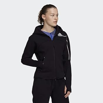 Amazon.com: adidas womens Z.N.E. Hoodie Black X-Large