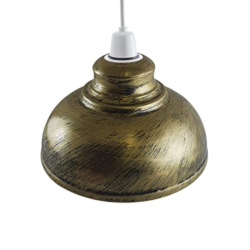Metal Lamp Shades, 11.41" Brushed Brass Light Shade, Modern Lampshades for Ceiling Lights Table Lamps and Floor Lamps