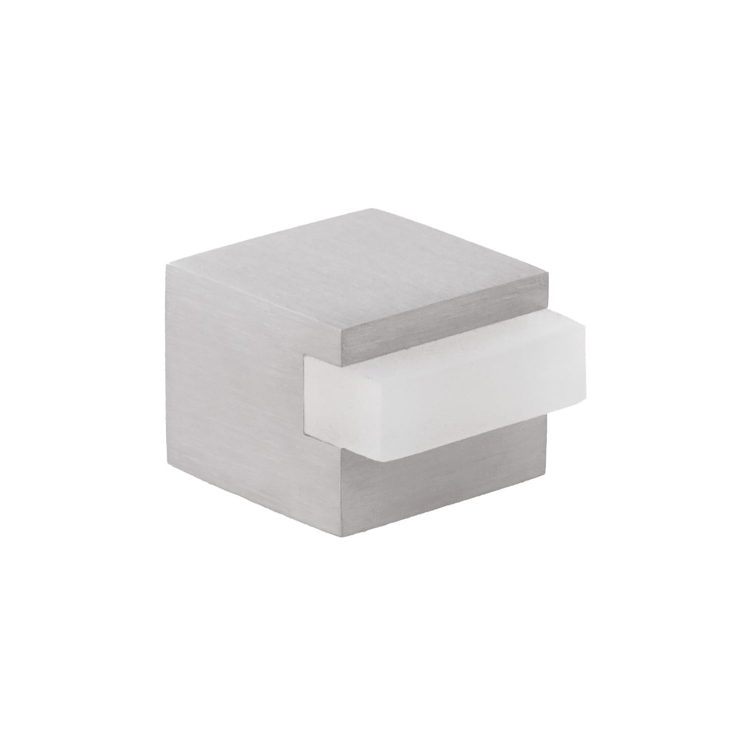 Evi Herrajes Inox Matte - White Rubber Evi Fittings I-197/25-Bh Door Stop – Adhesive, Matte Finish (Stainless Steel) Rubber White