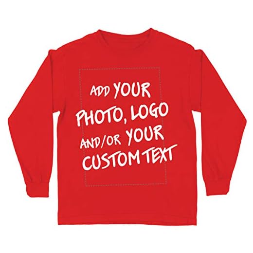 lepni.me T-shirt för barn Gör din egen personliga design med favoritfoto eller egen text (7-8 År Röd Flerfärgad)