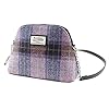 Glen Appin Harris Tweed Kleine Cross Body Handtas LB1120 Leven Kleur 34 Roze/Lila Check
