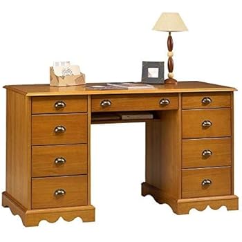 Beaux Meubles Pas Chers Bureau Ministre Blanc Et Miel De Style Anglais Amazon Fr Cuisine Maison