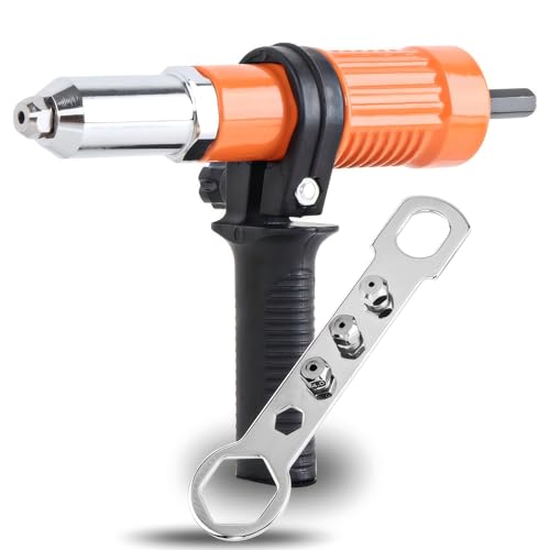 Yuentoen Pinze per rivetti ciechi, 6 pezzi, rivetti per avvitatore a batteria, utensili per pistola rivetti pesanti, rivetti per lamiere in alluminio, ferro, acciaio inox