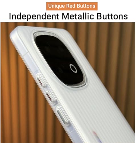Image of Kapa Wave Frosted Grip Back Cover for Iqoo 13 5G | Ultra Slim [with Metal Buttons] Matte Finish Back Case (White)