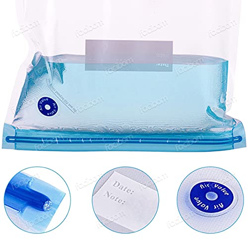 Kit 6x Saco Vácuo Culinario p/Alimento Reutilizável Grande