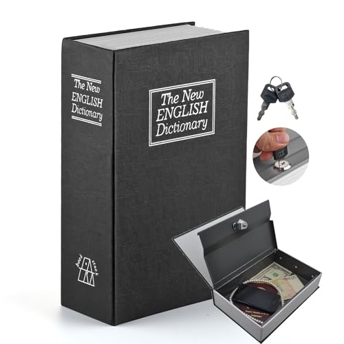ALLOMN Book Safe with Key,Dictionary-Shaped Money Box Hidden Secret Security Lock-Up Piggy Bank with Keys For Coins Cash Money Jewellery
