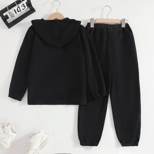 Image of Kids Boys Clothes Color Blocking Hoodie Sweatshirts and Pant 2Pcs Fall Outfits Set Size 5-10