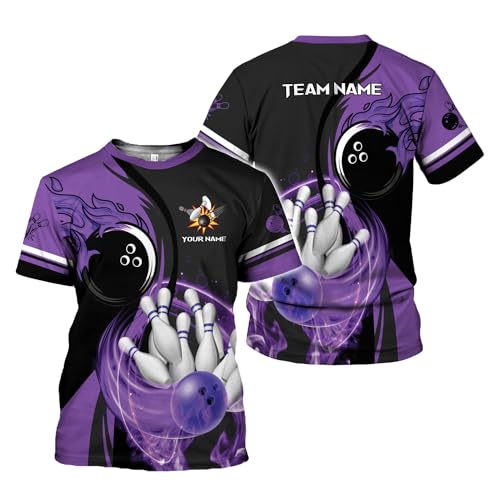 Rivelus Personalized Name Bowling Shirts for Men and Women 3D, Bowling Shirts for Team Bowling, Bowling Shirts Gift 6