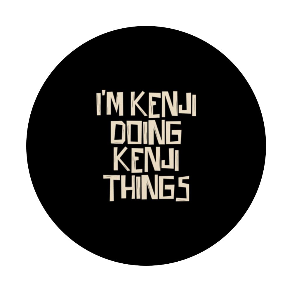 I'm Kenji doing Kenji things PopSockets Swappable PopGrip, Black - Image 3