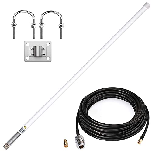 SYONCON 5.8dBi Helium Miner Antenna, 915 Mhz HNT Outdoor Antenna, LoRa Antenna 3.6Ft for Nebra Bobcat 300 Cal-Chip RAK V2 Syncrobit SenseCAP M1 Helium Hotspot with 10Ft KMR240 Low-Loss Cable + RP-SMA