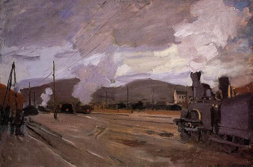 Art Tableau la Gare Dargenteuil Monet pour décorer un salon chaleureux 60x90cm