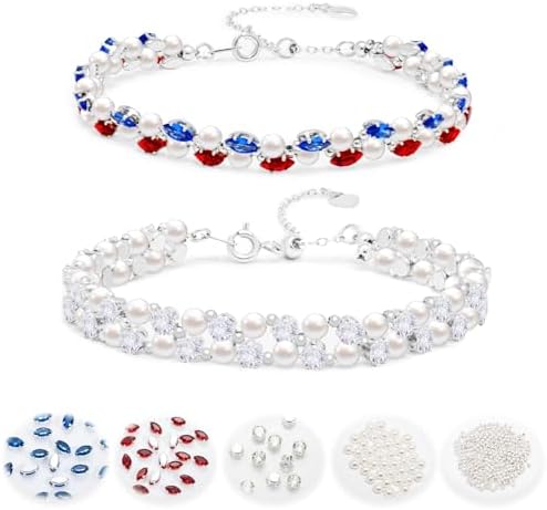 Cikuco Jewelry Making Kit,Crafts Kits for Adults, Jewelry Making Supplies Kit,Rhinestone Bracelet for Women,Tennis Bracelets for Women,Jewelry Making Kit for Girls,Gift Crafts for Kids,Gifts for Girl
