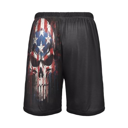 Men's Pajama Shorts Black Pajama Sleep Bottoms Casual with Pockets M 203241972