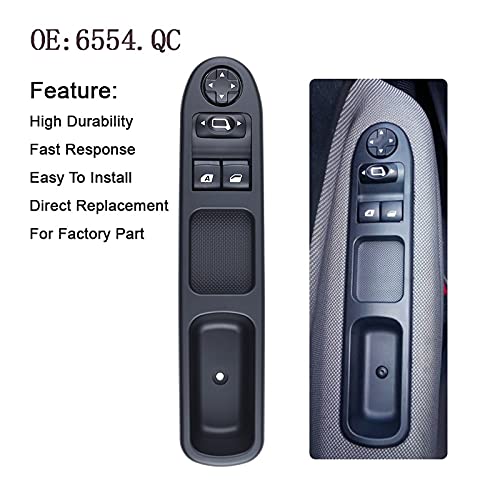 6554QC Commande lève-vitre résout panne bouton vitre Citroën C3 307 - 3