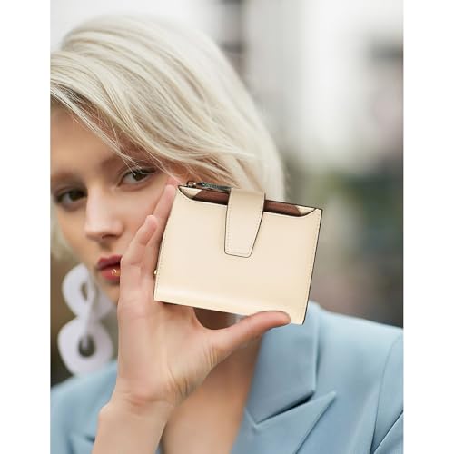 Image of FALAN MULE Small Wallet for Women Leather Bifold Compact RFID Blocking Small Womens Wallet Purse