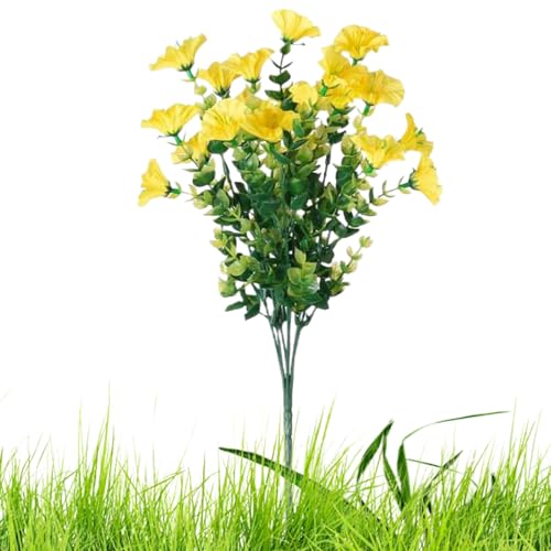 Genérico petunias artificiales, falsas flores de petunias de seda decorativas, decoración al aire libre colorida para jardín, balcón, terraza, jardinera, callejón con resistencia UV