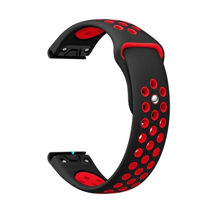 BUDAY Band for Garmin Fenix 6/Fenix 5/5 Plus/Forerunner 935/Approach S60/Quatix 5 Quick Release Printed Silicone Watch Strap (Color : Medium, Size : 22mm)