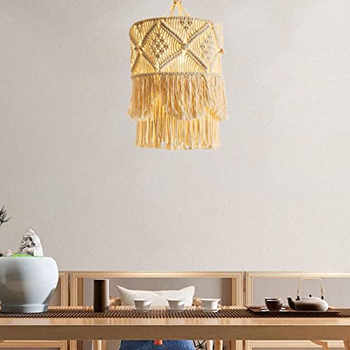 Folpus Lampadari in Tessuto macramè Lampada a