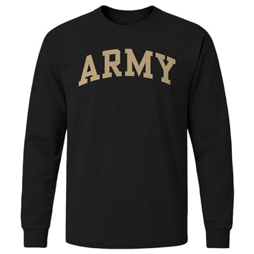 Barnesmith US Military Academy (Army) USMA Black Knights Long Sleeve Adult Unisex T-Shirt, Classic, Black, Medium