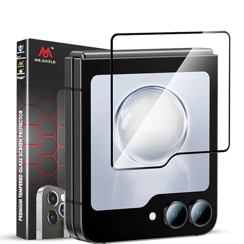Image of Mr.Shield Top-Notch HD+ Tempered Glass Screen Protector Guard For Samsung Z Flip 6 /5 (Front), 9H Hardness, Military Grade Protection, Easy Installation kit