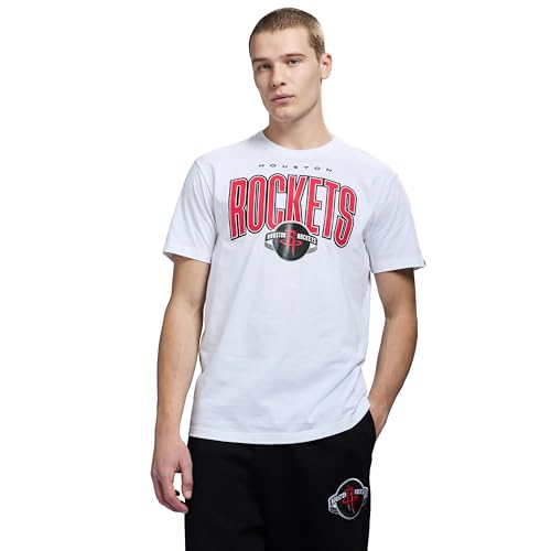 Game 7 x NBA Officially Licensed Mens Graphic Short Sleeve Lightweight Crew Neck Cotton T-Shirt Houston Rockets L White