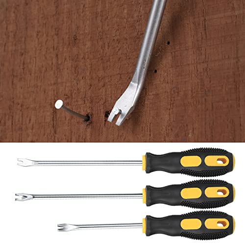 3 Stück Klammerentferner mit Tack Abzieher Werkzeug, Polster Konstruktion Nagelzieher Entferner Werkzeug, Polster Entklammerer - Gummigriffe