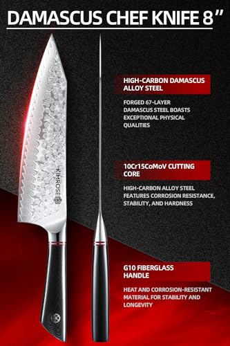 Damascus-Chef-Knife-8-inch-High-Carbon-Alloy-Steel-G10-Handle-Magnetic-Sheath-Razor-Sharp-Kitchen-Knife-10Cr15CoMoV-Cutting-Core-Gift-Box