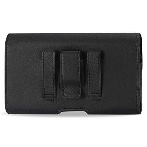 Horizontal Executive Leather Case with Magnetic Closure with Belt Clip and Belt Loops Compatible with BlackView BV9900E